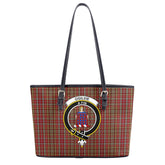 Ogilvie Tartan Crest Leather Tote Bag